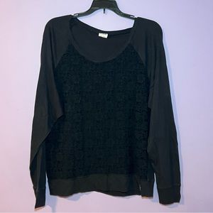 PINK Lace Long Sleeve Cotton Tee